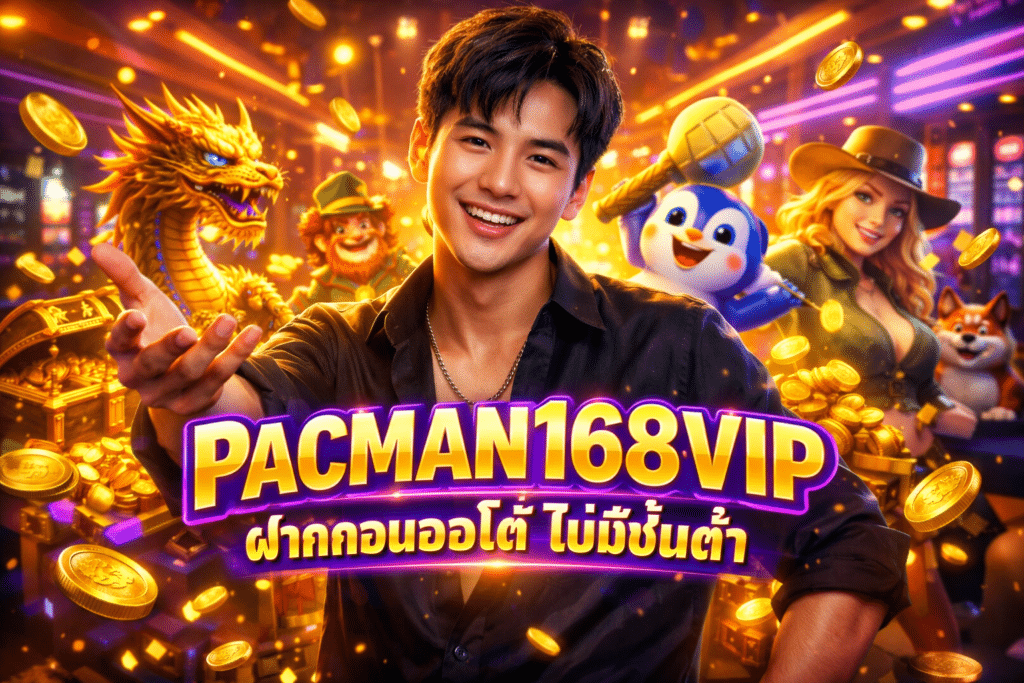 PACMAN168VIP ฝากถอนออโต้ ไม่มีขั้นต่ำ สมัครแล้วเล่นได้เลย